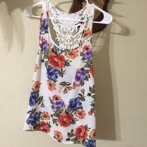 Small Dressy floral tank top